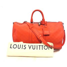 Louis Vuitton Keepall 45 shoulder bag leather damier infini orange fusion Orange