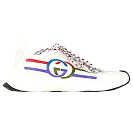 Gucci-Tênis Gucci Run Low Top em couro branco-Branco,Cru