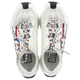 Gucci-Tênis Gucci Run Low Top em couro branco-Branco,Cru