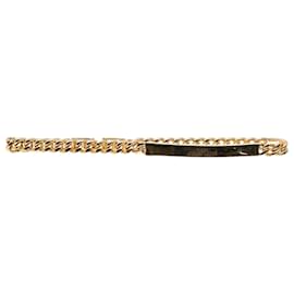Saint Laurent-Saint Laurent Baptism ID Bar Bracelet in Gold Metal-Golden
