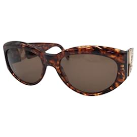 Yves Saint Laurent-Yves Saint Laurent Rhinestone Sunglasses-Brown