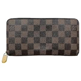Louis Vuitton-Louis Vuitton Damier Ebene Zippy Wallet-Brown