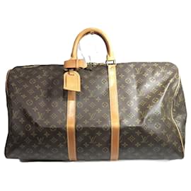 Louis Vuitton-Louis Vuitton Monogram Keepall 55 Travel Bag-Brown