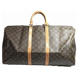 Louis Vuitton-Louis Vuitton Monogram Keepall 55 Travel Bag-Brown