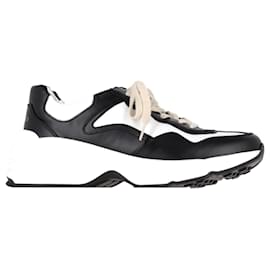 Gucci-Gucci Rhyton Colorblock Pattern Sneakers in Black Leather-Black