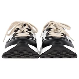 Gucci-Gucci Rhyton Colorblock Pattern Sneakers in Black Leather-Black