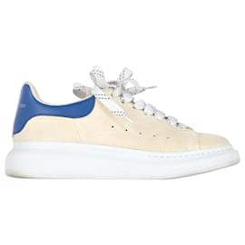 Alexander Mcqueen-Alexander McQueen Oversized Sneakers in White Leather 	-White,Cream
