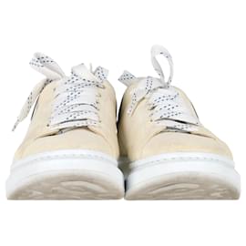 Alexander Mcqueen-Alexander McQueen Oversized Sneakers in White Leather 	-White,Cream