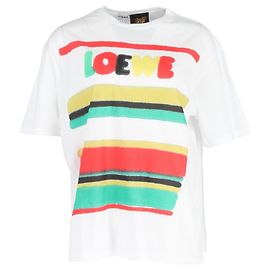 Camiseta de jersey impressa Loewe em algodão branco Outro