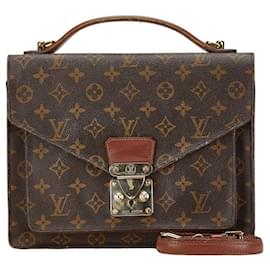 Louis Vuitton-Louis Vuitton Monceau 2WAY Handbag Brown-Brown