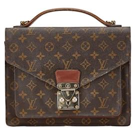 Louis Vuitton-Louis Vuitton Monceau 2WAY Handbag Brown-Brown