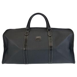 Alfred Dunhill Dunhill Black PVC Leather Boston Bag Black