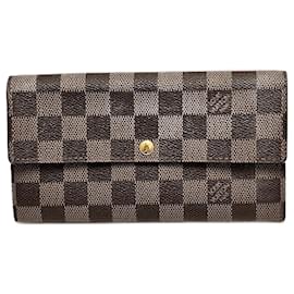 Louis Vuitton-Louis Vuitton Damier Portefeuille Sarah Wallet-Brown