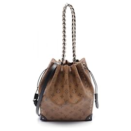 Louis Vuitton-Louis Vuitton Noe Trunk Handbag PVC Leather-Brown