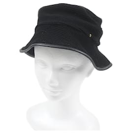 Gucci-Chapéu bucket de couro com estampa GG Gucci preto M-Preto
