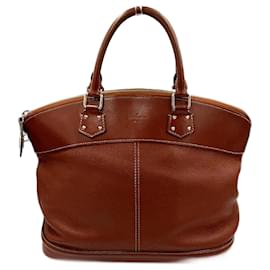 Louis Vuitton-Louis Vuitton Suhali Lockit MM Handbag-Brown