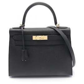 Hermès-Hermes Kelly 28 Handbag Black-Black