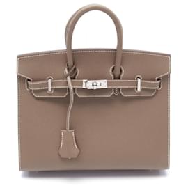 Hermès-Hermes Birkin Sellier 25 Handbag Brown-Brown