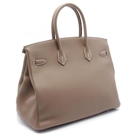 Hermès-Hermes Birkin 35 Togo Handbag Brown-Brown