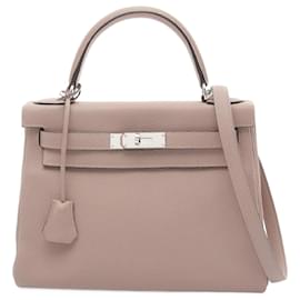 Hermès-Hermes Kelly 28 Togo Handbag Pink-Pink