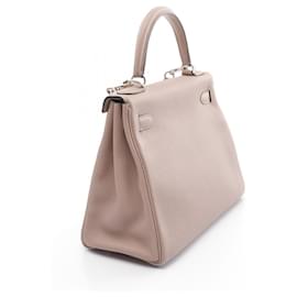 Hermès-Hermes Kelly 28 Togo Handbag Pink-Pink