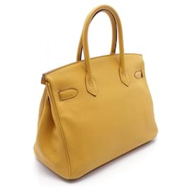 Hermès-Hermes Birkin 30 Togo Handbag Yellow-Yellow
