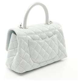 Chanel-Chanel Coco Handle Flap Leather Handbag A92990-Blue