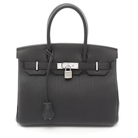 Hermès-Hermes Birkin 30 Togo Handbag Black-Black