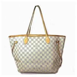 Louis Vuitton-Louis Vuitton Neverfull MM Tote Bag N51107-White
