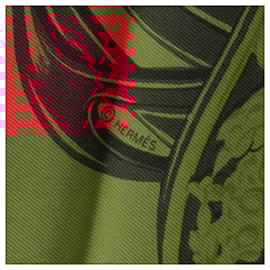 Hermès-Hermes Silk Scarf BRIDES de GALA-Red