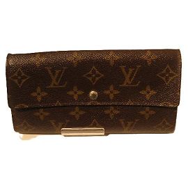 Cartera Sarah Monograma Louis Vuitton Castaño