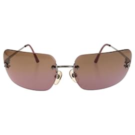 Chanel-Chanel Metal Square Sunglasses Purple-Purple
