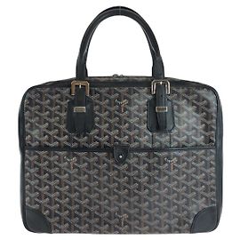 Goyard Ambassade PM Pasta PVC/Couro Preto