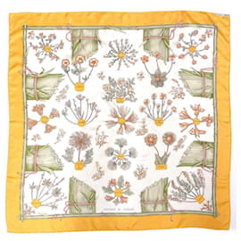 Hermès-Hermes Silk Scarf Herbier de Gavarnie-Yellow
