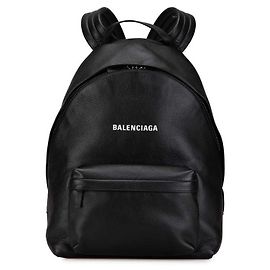 Balenciaga Leather Everyday Logo Backpack 552374 Black