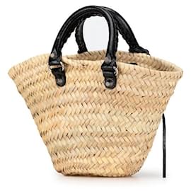 Balenciaga-Balenciaga Leather Basket Bag Handbag-Beige