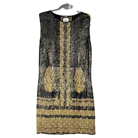 Chanel-Paris / Venice Runway Shimmering Dress 40 FR-Black