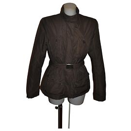 Chaqueta acolchada Aspesi con cinturón marrón Castaño