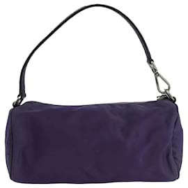 Prada-PRADA Accessory Pouch Nylon Purple Silver Auth bs20664-Silvery,Purple