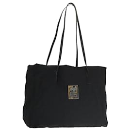 Fendi-FENDI Zucca Canvas Tote Bag Silver Black Auth th5496-Black,Silvery