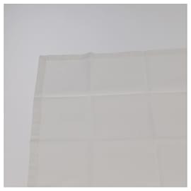 Hermès-HERMES Handkerchief Cotton White Auth 101161-White