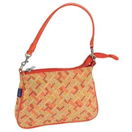 BURBERRY Blue Label Accessory Pouch Canvas Orange Auth ti2522 Orange