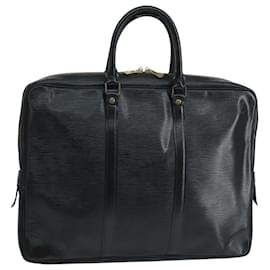 Louis Vuitton-LOUIS VUITTON Epi Porte Documents Voyage Business Bag Black M54472 Auth 104782-Black