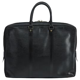 Louis Vuitton-LOUIS VUITTON Epi Porte Documents Voyage Business Bag Black M54472 Auth 104782-Black