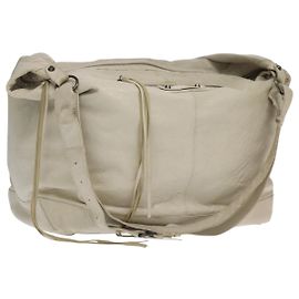 BALENCIAGA Bolsa de Ombro The Day em Couro Branco 170939 Auth mr753 Branco