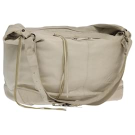 Balenciaga-BALENCIAGA The Day Shoulder Bag Leather White 170939 Auth mr753-White