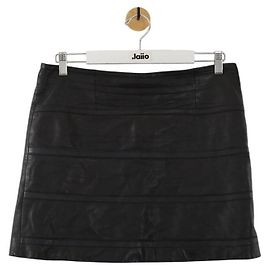 Sonia Rykiel Leather mini skirt Black