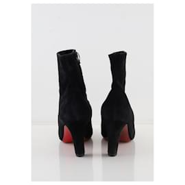 Christian Louboutin-Suede boots-Black