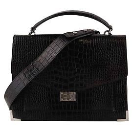 The Kooples Bolsa de ombro de couro preto Preto