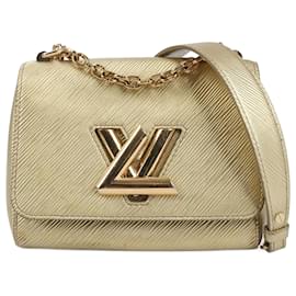 Louis Vuitton-Louis Vuitton Epi Leather Twist Shoulder Bag PM in Gold M50524-Golden
